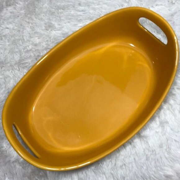 NWOT Rachael Ray Yellow 2qt Oval Handled Baking Dish - Picture 7 of 11